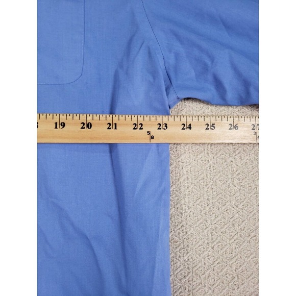 The Outfitters Shirt Mens 17x37 Blue Dress Button Up Long Sleeve Collar Maps - Picture 5 of 10